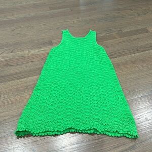 Worn once kids girls Zara crochet green dress. Size 9-10